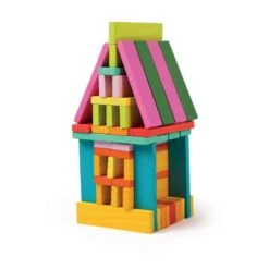 Small Foot 75 Blocs De Construction En Bois De Couleurs