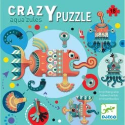 Djeco Aqua'zules - Crazy Puzzle 18 Pièces Interchangeables