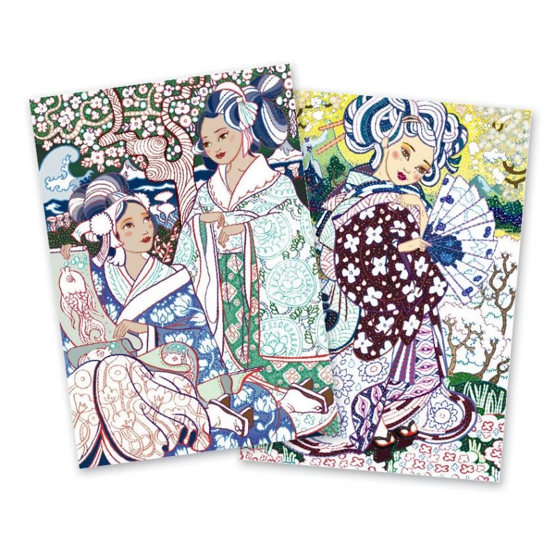 Djeco Atelier Feutres Pinceaux : Jeunes Filles Aux Cerisiers – Image 2