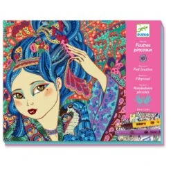 Djeco Atelier Feutres Pinceaux : Jeunes Filles Aux Cerisiers