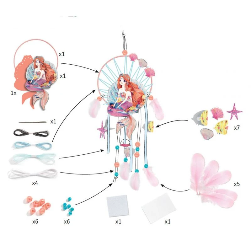 Djeco Attrape Rêves - Douce Sirène - Do It Yourself – Image 4