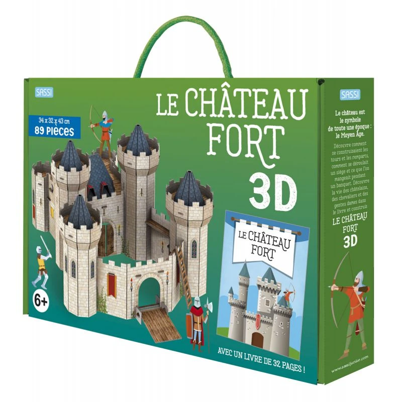 Construis Le Château Fort 3D - Livre Et Maquette