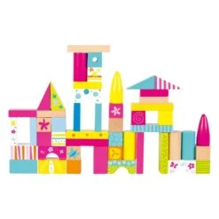 Cubes De Construction En Bois Susibelle - 50 Pièces