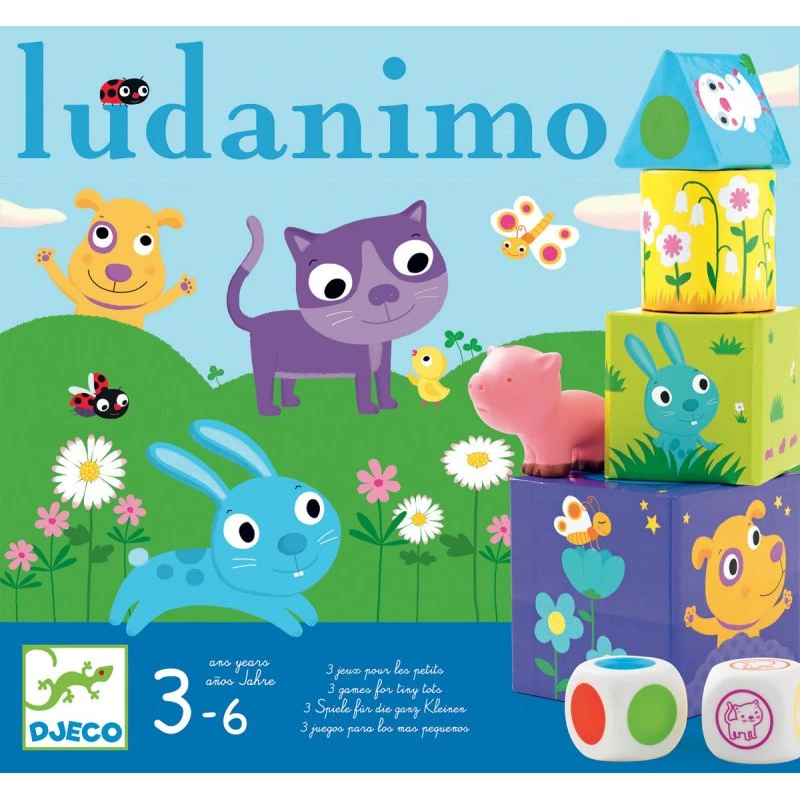 Djeco Ludanimo - 3 Jeux En Un (mémo, Parcours, équilibre) – Image 2