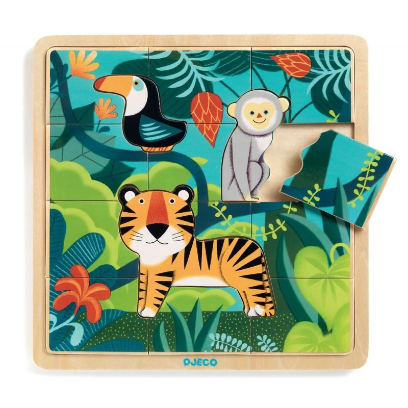 Puzzle 3 Ans Jungle 15 Pièces - Djeco
