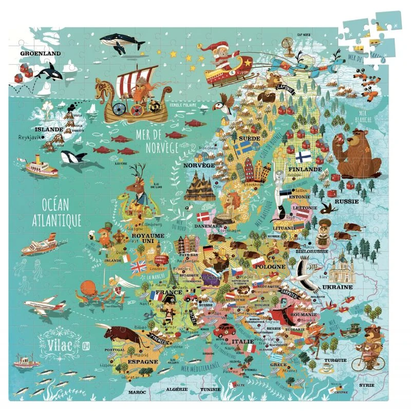 Vilac Puzzle Carte D'Europe 300 Pièces – Image 2