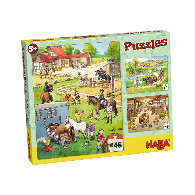 Haba 3 Puzzles Le Centre équestre