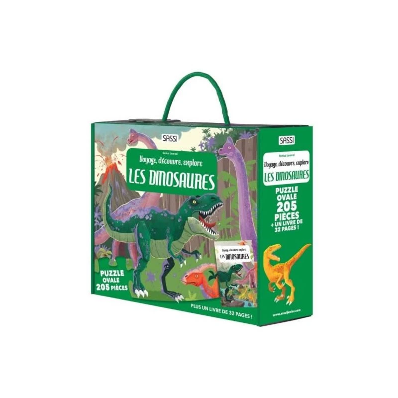 Voyage, Découvre, Explore Les Dinosaures - Puzzle + Livre
